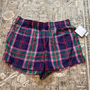Roudelain plaid colorful shorts size Medium